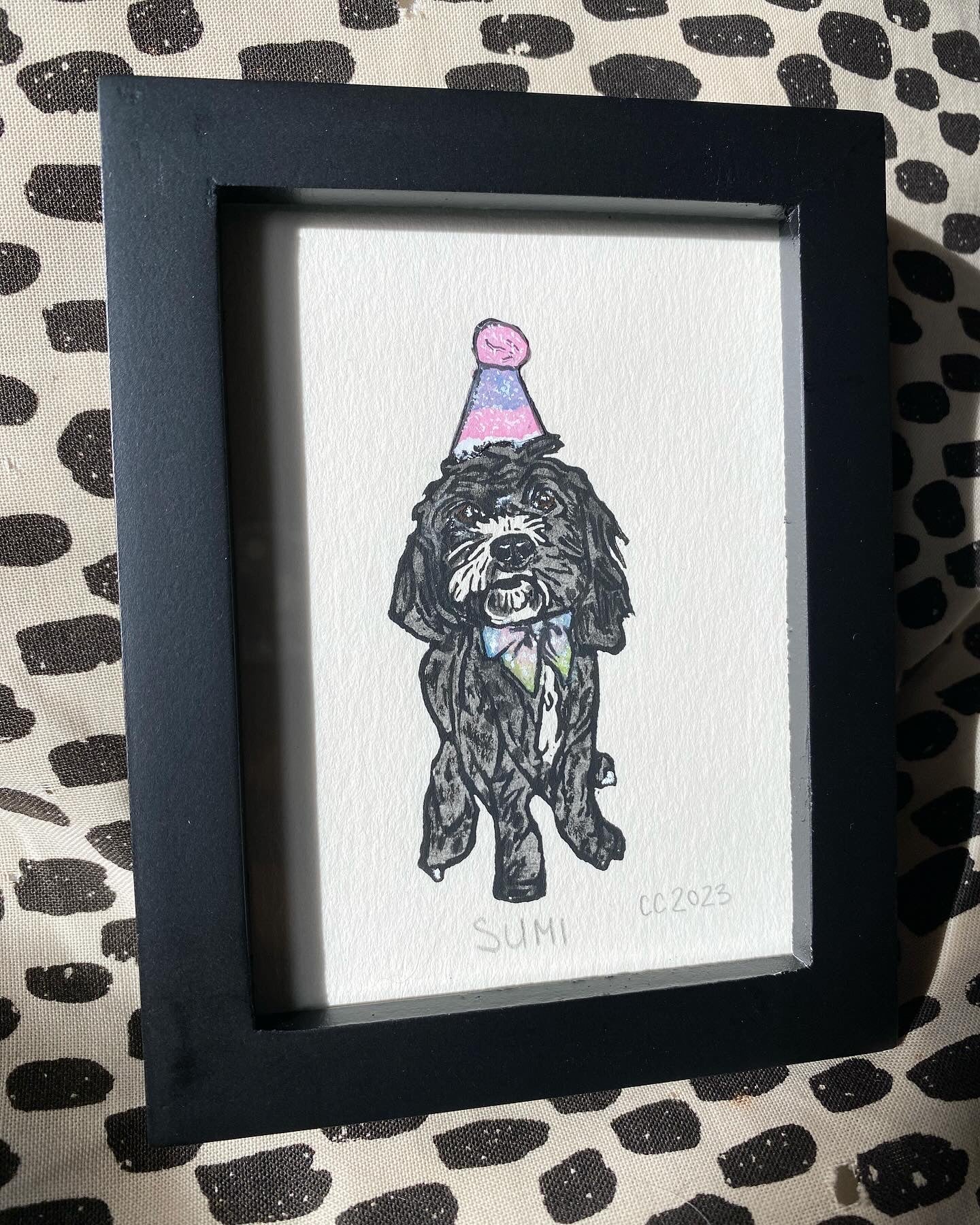 Work in Progress Custom Pet Portrait Painting