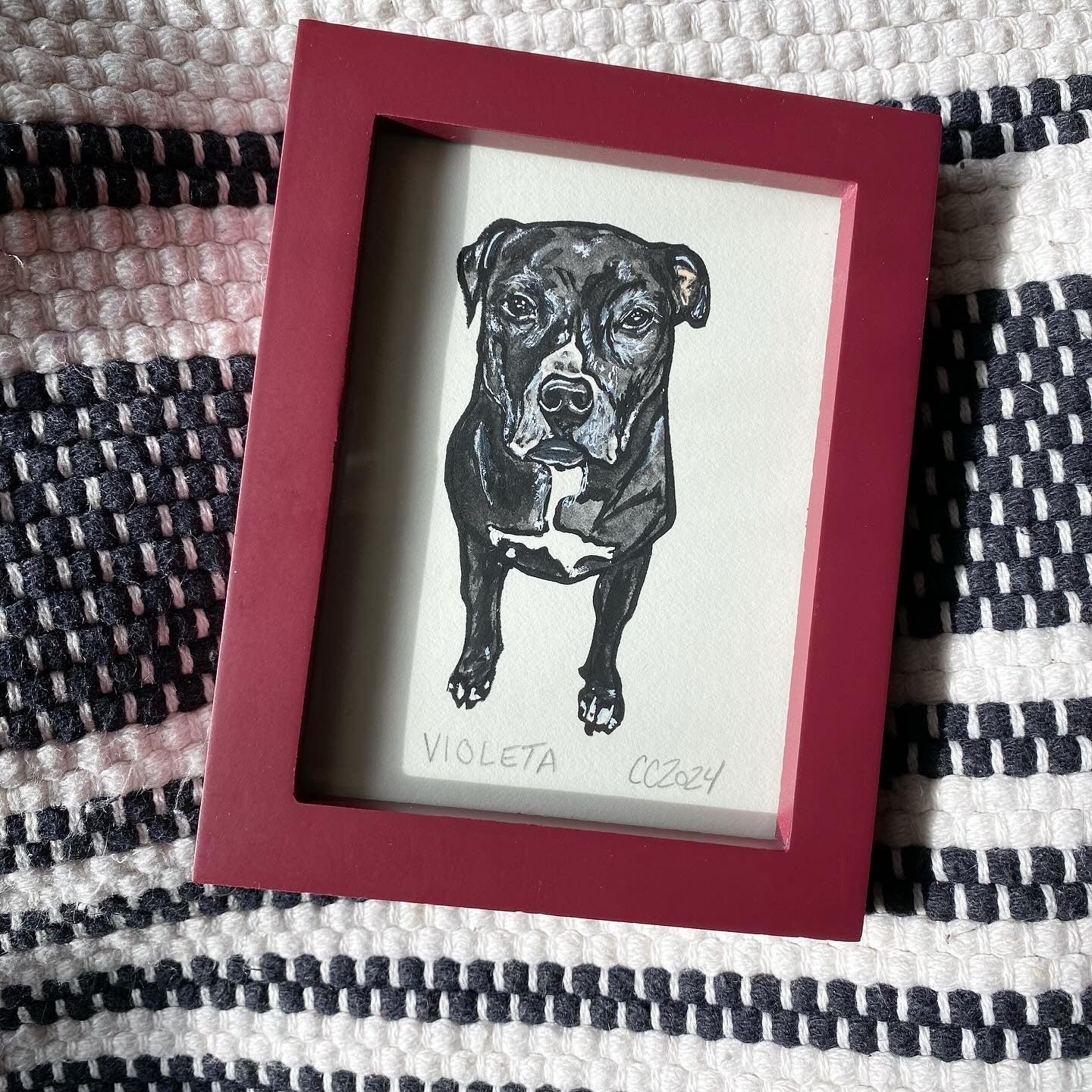 Work in Progress Custom Pet Portrait Painting