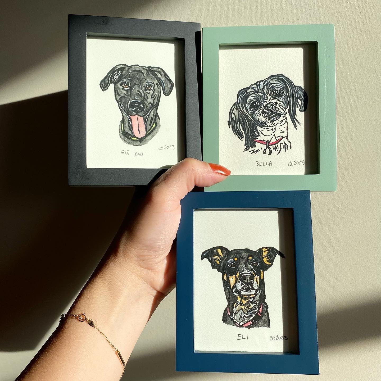 Work in Progress Custom Pet Portrait Painting