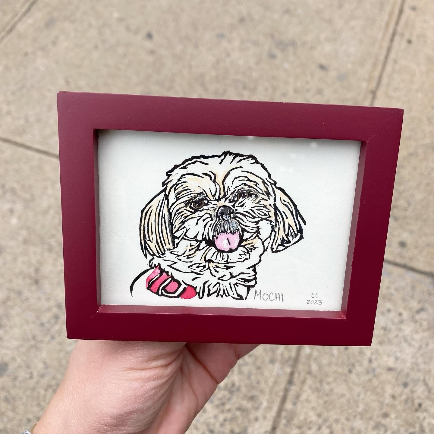 Work in Progress Custom Pet Portrait Painting
