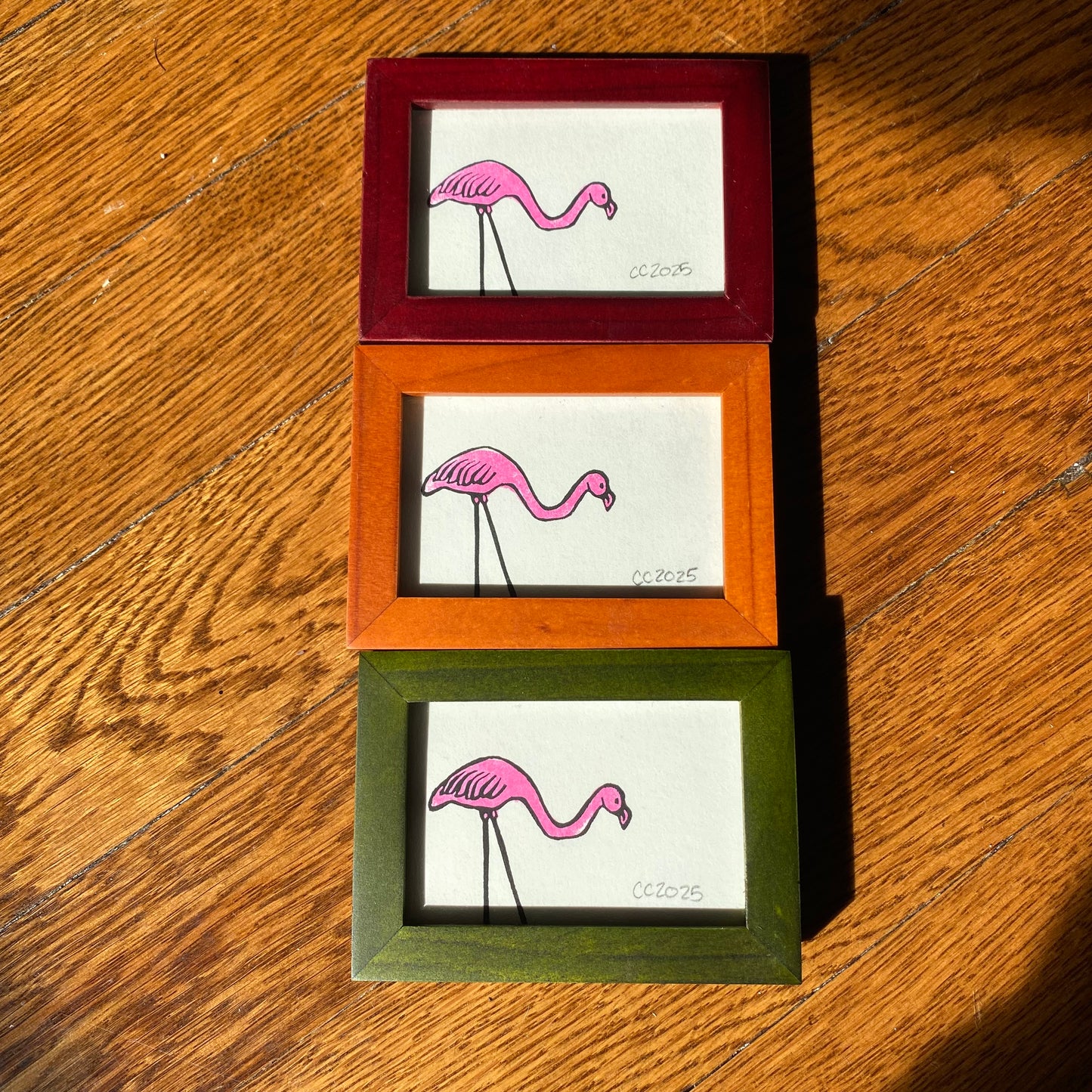 Mini Plastic Flamingo