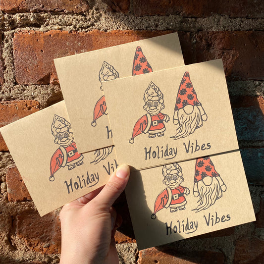 Flash Sale “Holiday Vibes” Tchotchke card (blank inside)